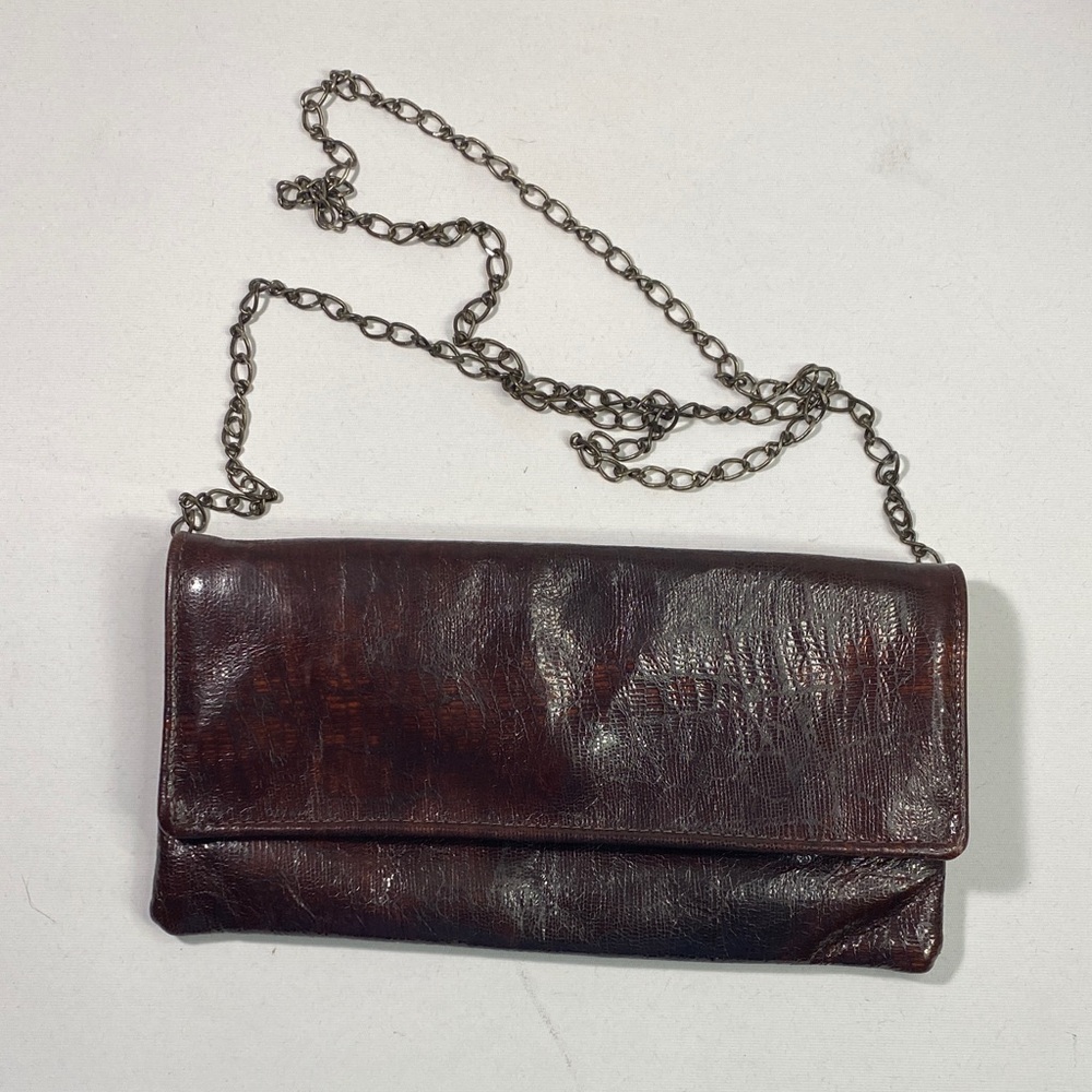 Etui London Vintage Style Elegant Brown Leather Chain Belt
